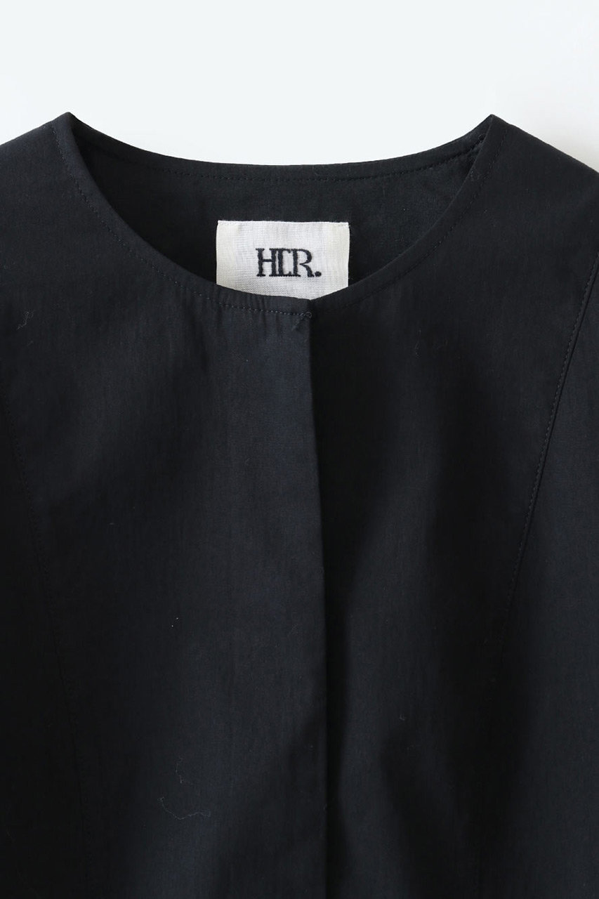 HER.(ハー)｜C/Nペプラムブラウス/ブラック の通販｜ELLESHOP