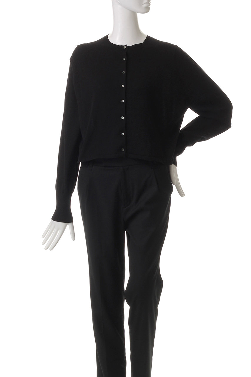 ブラック クロップドカーディガン Vin｜かぎ針編みクロップドカーディガン | Rakuten Fashion(楽天