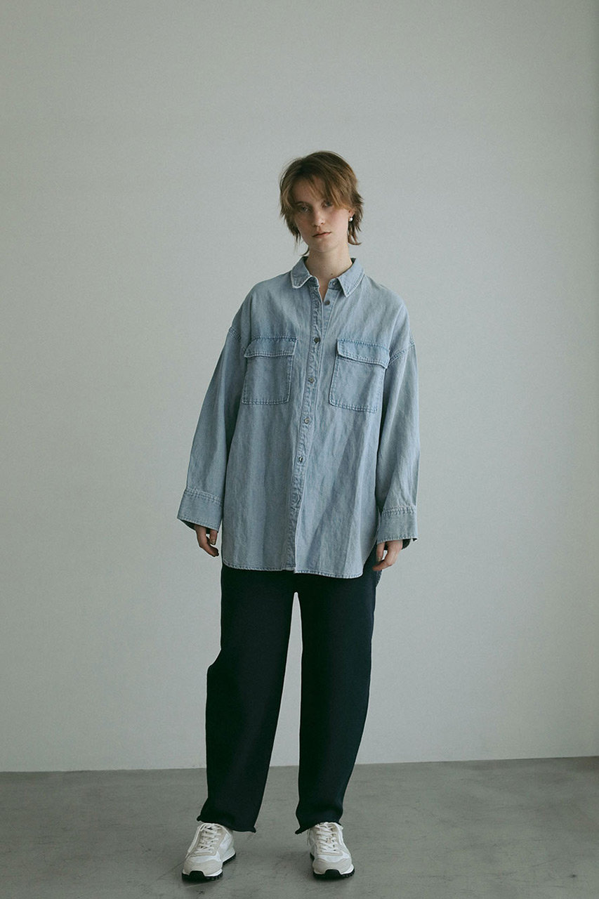 HER. デニムシャツ サックスブルー HER.(ハー)｜デニムシャツ/サックス の通販｜ELLESHOP・(エル