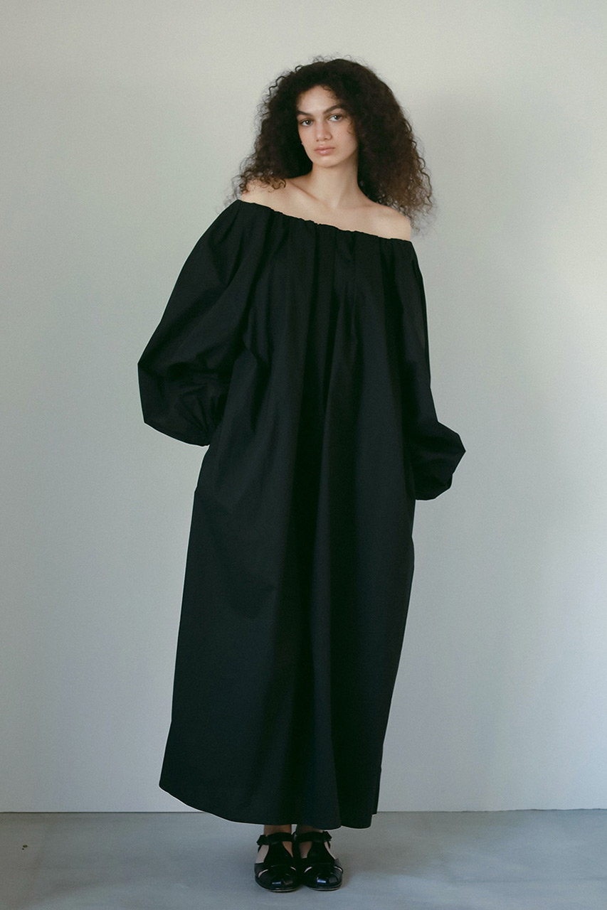 HER. オフショルコットンワンピース ❁新品.タグ付き❁ HER.(ハー)｜オフショルコットンワンピース/ブラック の通販