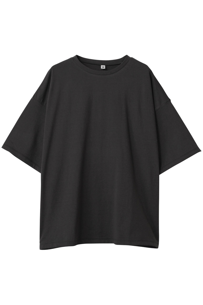 HER. オーバーコットンTシャツ (チャコールグレー, F) ハー ELLE SHOP HER. オーバーコットンTシャツ (チャコールグレー, F) ハー ELLE SHOP