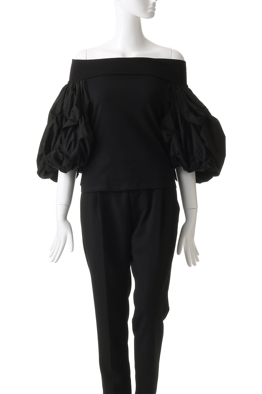 【未使用】HER. オフショルダーボリュームスリーブカットトップス black HER.(ハー)｜ボリュームスリーブカットトップス/ブラック の通販