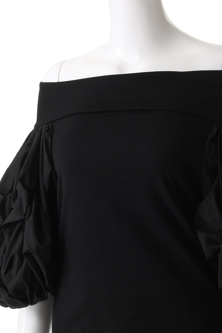 【未使用】HER. オフショルダーボリュームスリーブカットトップス black ボリュームスリーブカットトップス | Cut and sew | HER. Online