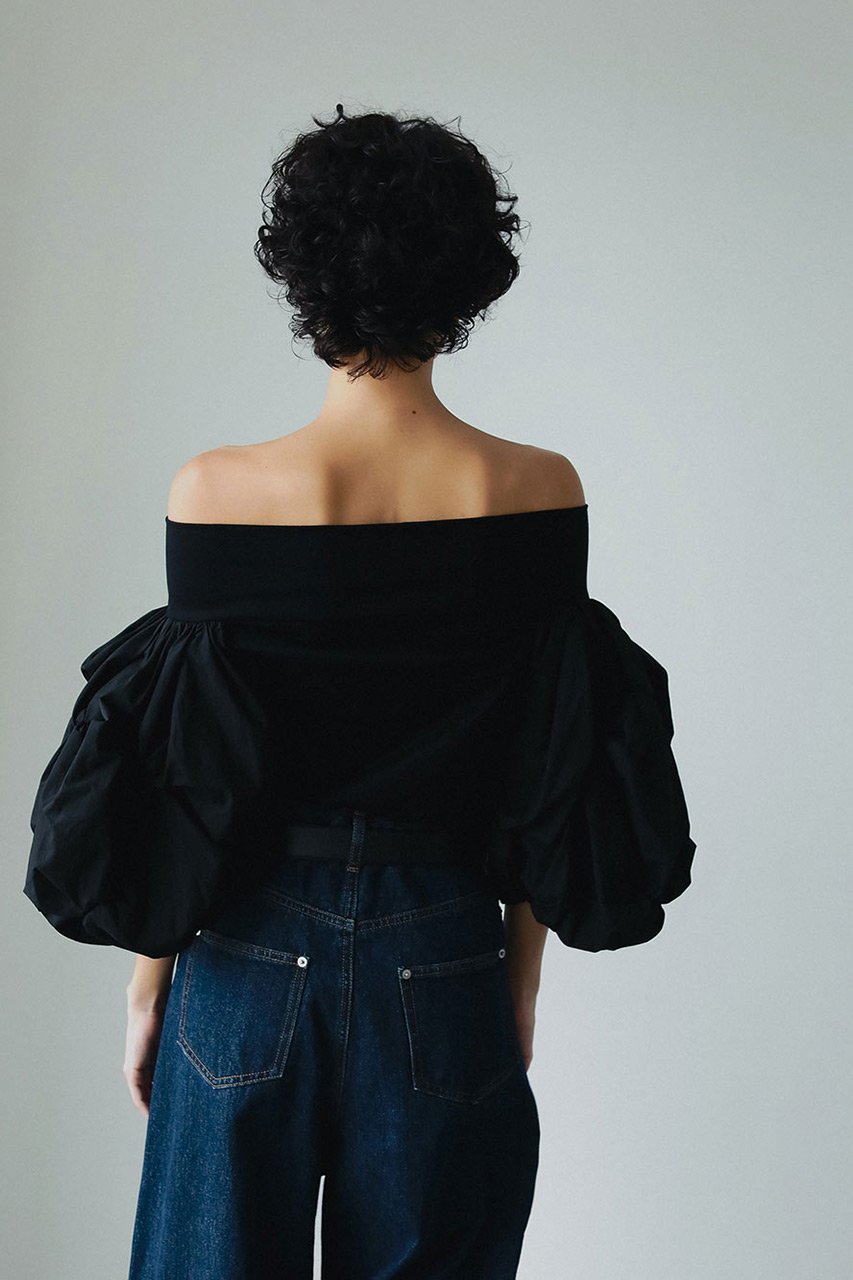 美品【ELLIE エリー】完売 ボリュームスリーブロンパース BLACK (M) ELLIE ボリュームスリーブロンパース - メルカリ