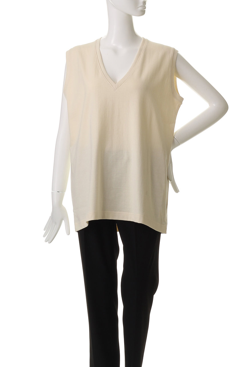 Beams リブフリル　Vネックノースリーブ BEAMS GOLF (BEAMS GOLF) <MEN> FREEZE TECH / V-neck