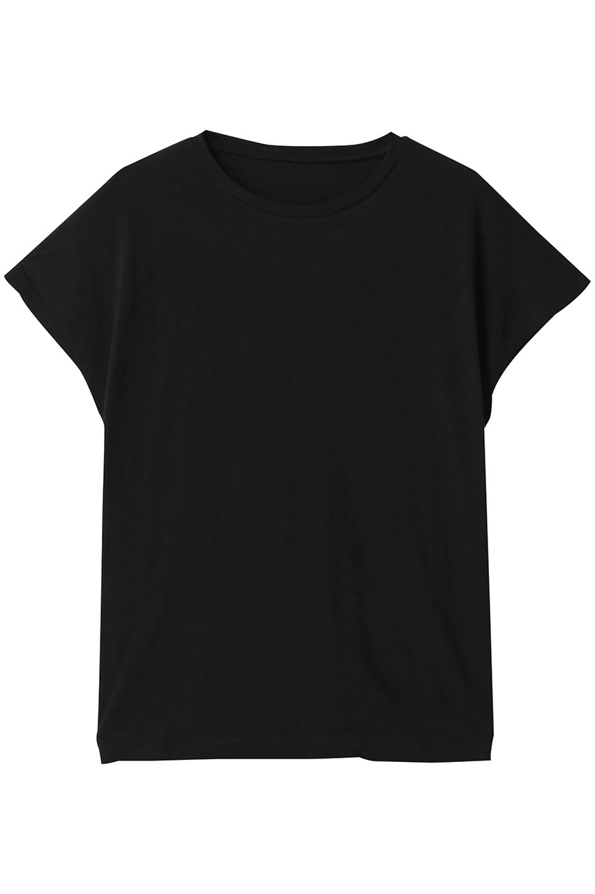 HER. スラブカットTシャツ (ブラック, F) ハー ELLE SHOP HER. スラブカットTシャツ (ブラック, F) ハー ELLE SHOP