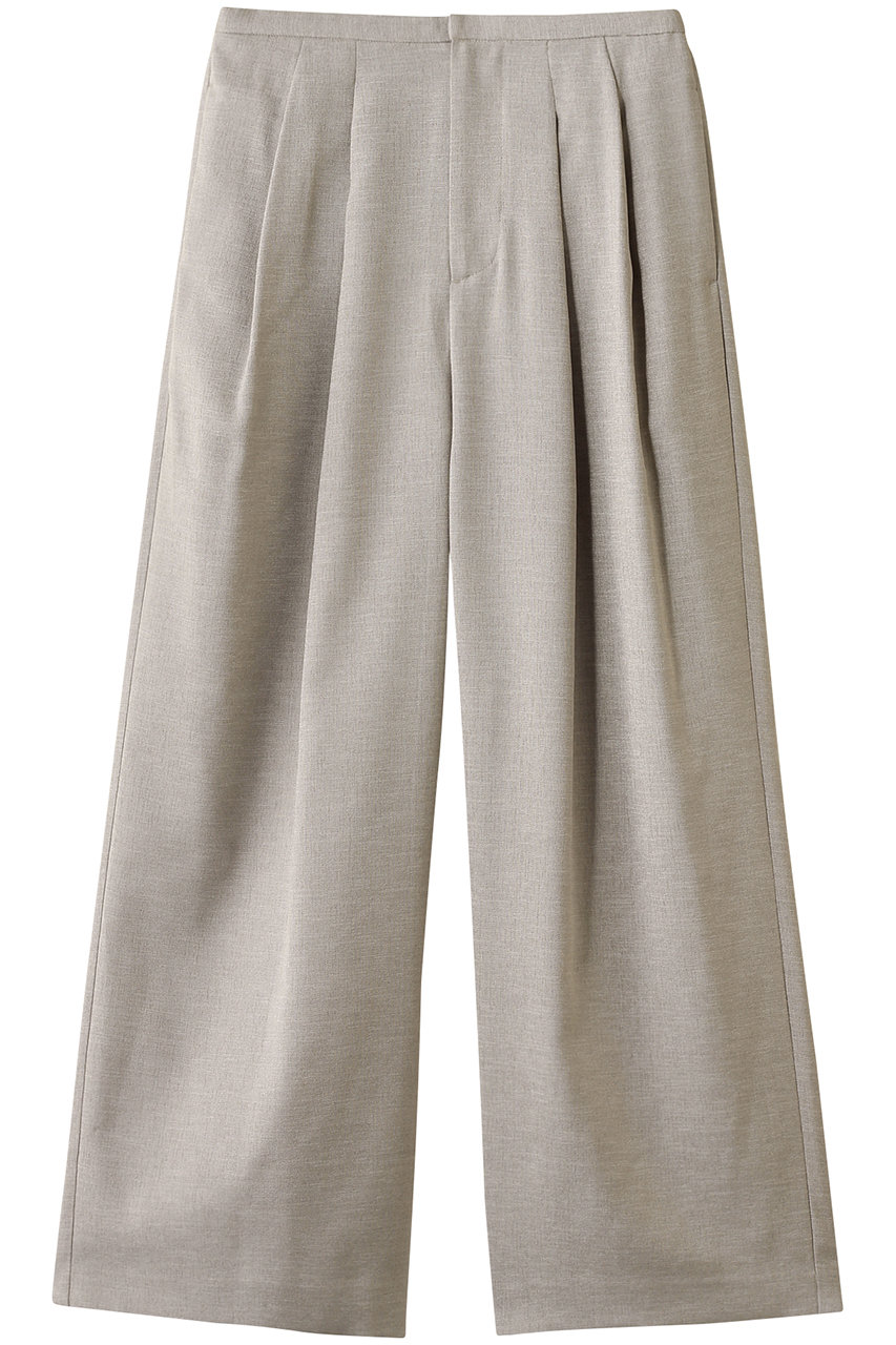 HER. リネンライクタックパンツ (ベージュ, 1) ハー ELLE SHOP