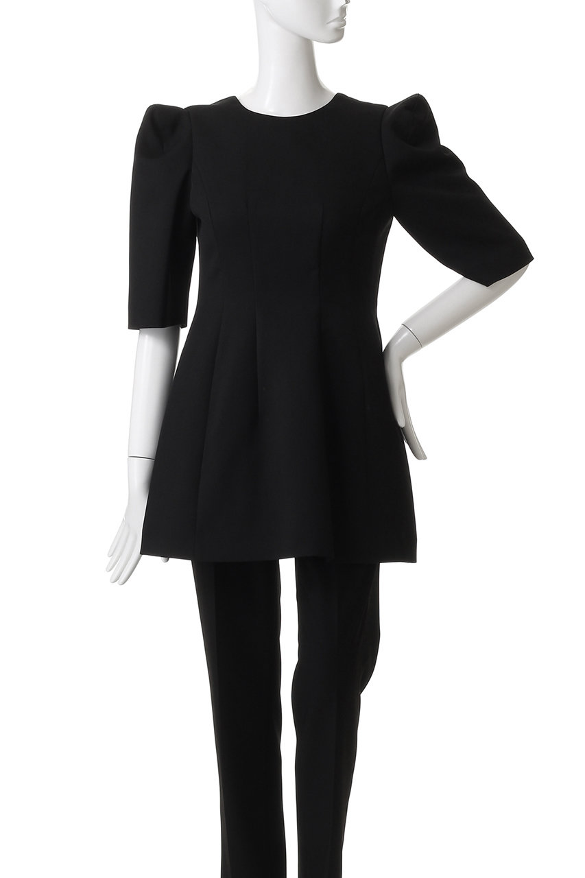 HER.(ハー)｜バックオープンブラウス/ブラック の通販｜ELLESHOP