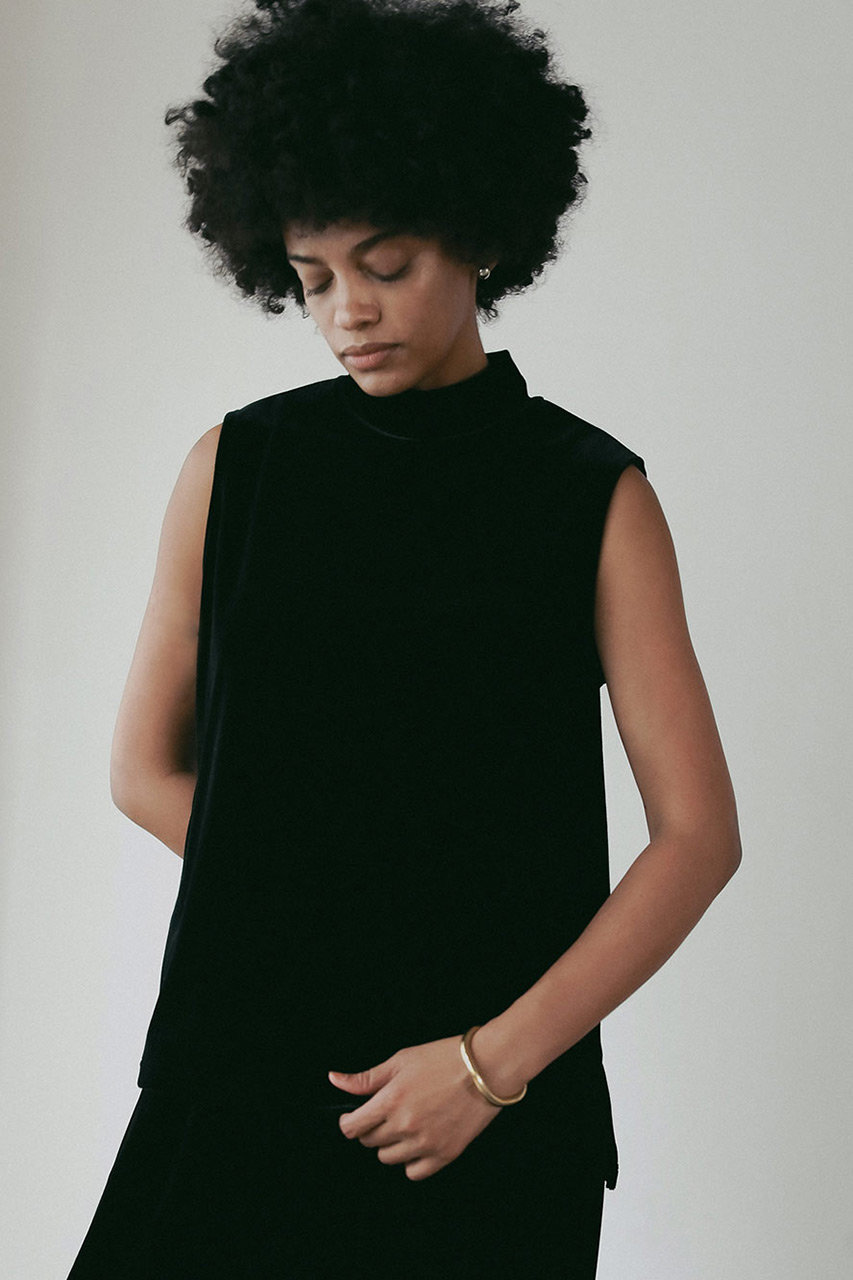 HER.(ハー)｜ベロアハイネックプルオーバー/ブラック の通販｜ELLESHOP