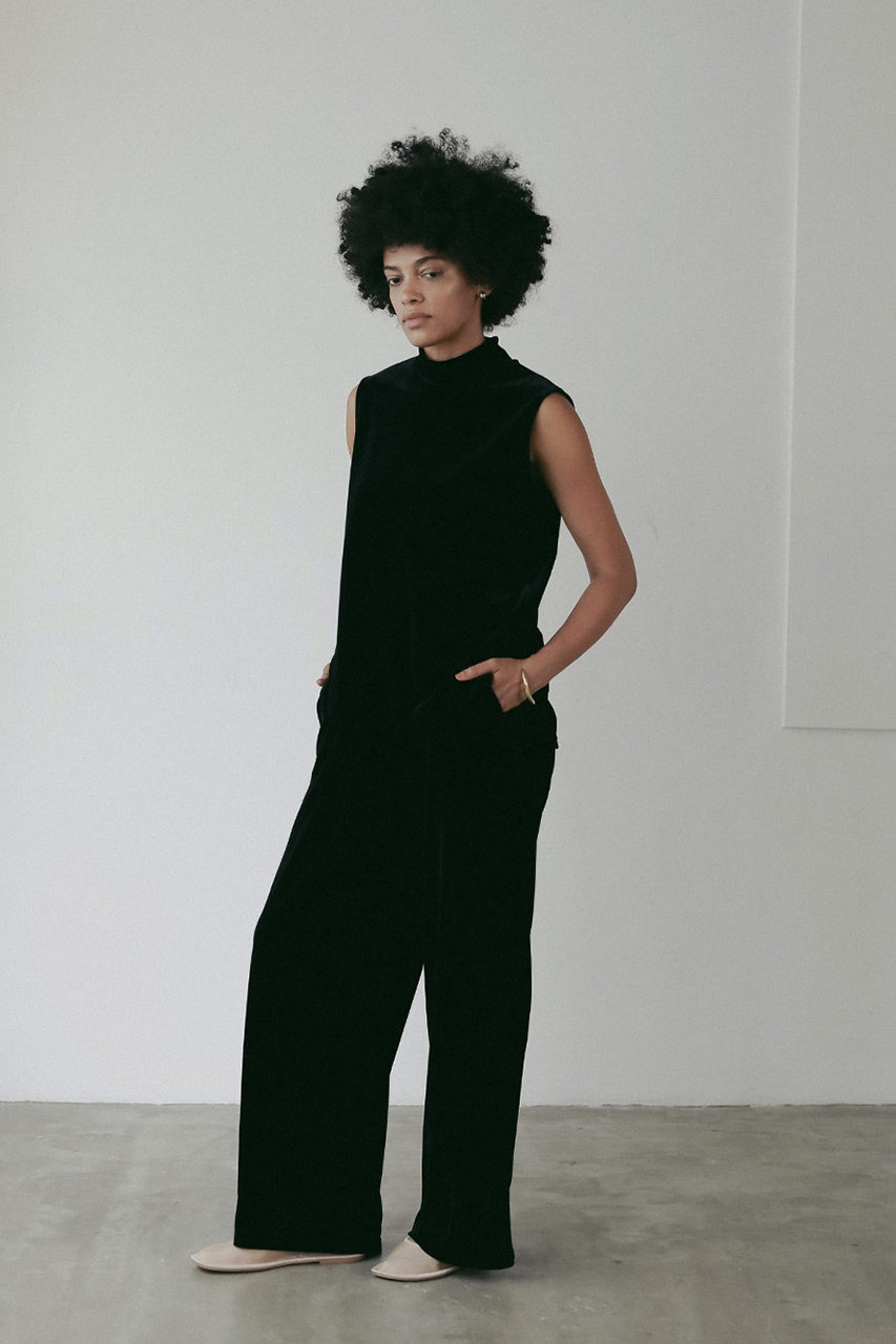 Libelice ブラックベルベット(ベロア)パンツXL Libelice ブラック