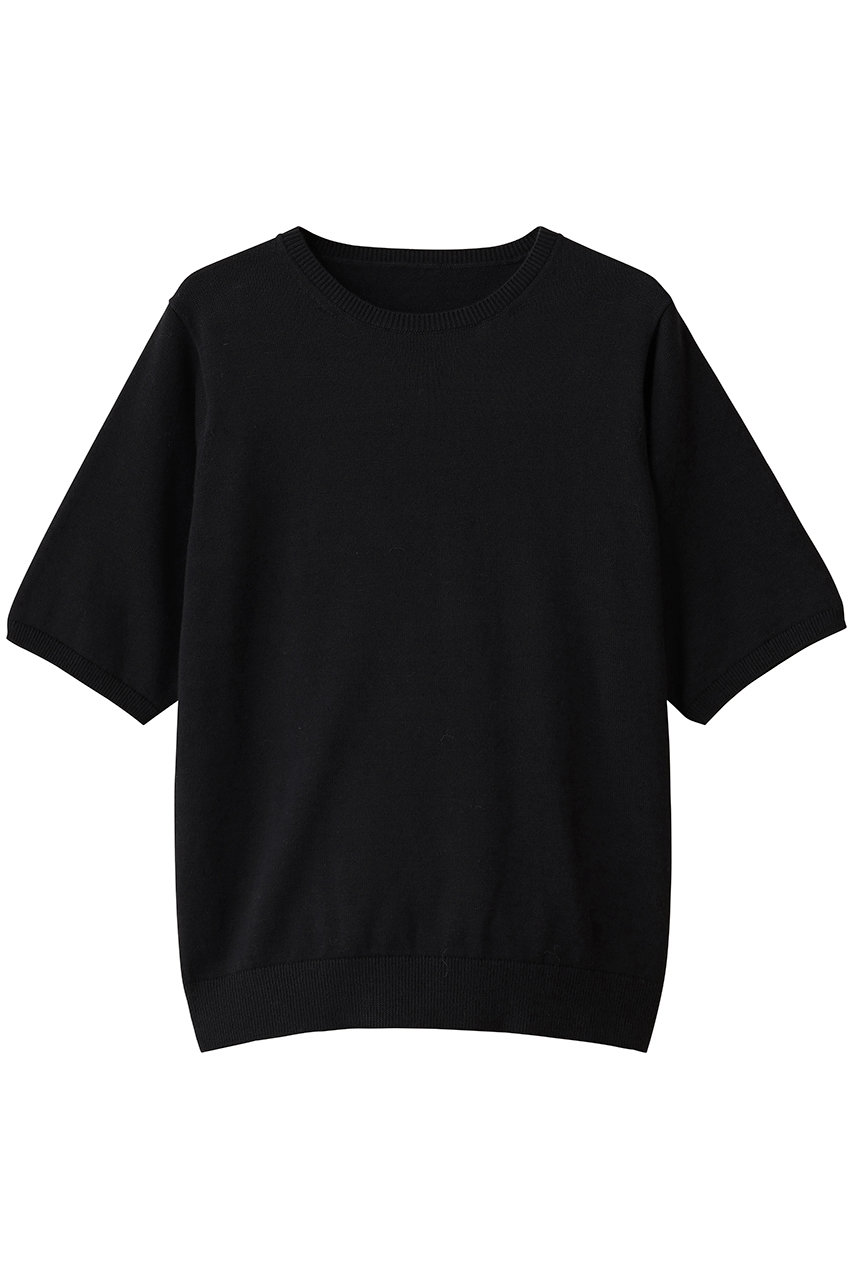 ハー/HER.のハーフスリーブニットプルオーバー(ブラック/7053504)