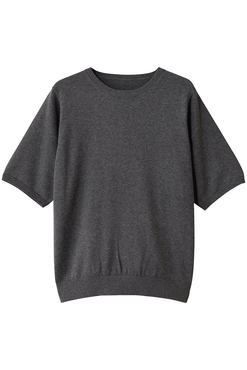 ハー/HER.のハーフスリーブニットプルオーバー(チャコールグレー/7053504)