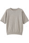 ハーフスリーブニットプルオーバー ハー/HER. ライトグレー