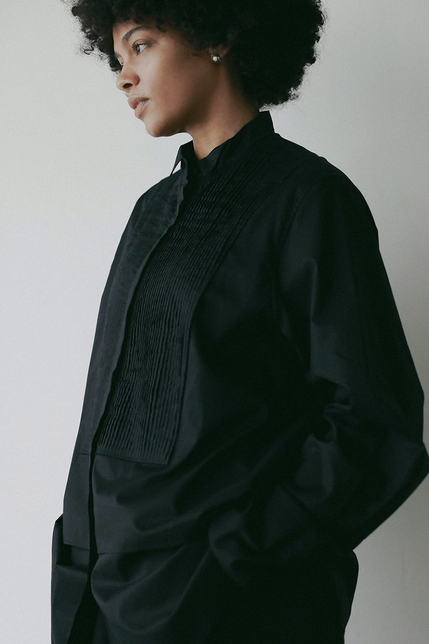 HER.(ハー)｜ピンタックシアーブラウス/ブラック の通販｜ELLESHOP