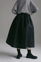 シャイニーギャザーフレアスカート ハー/HER.