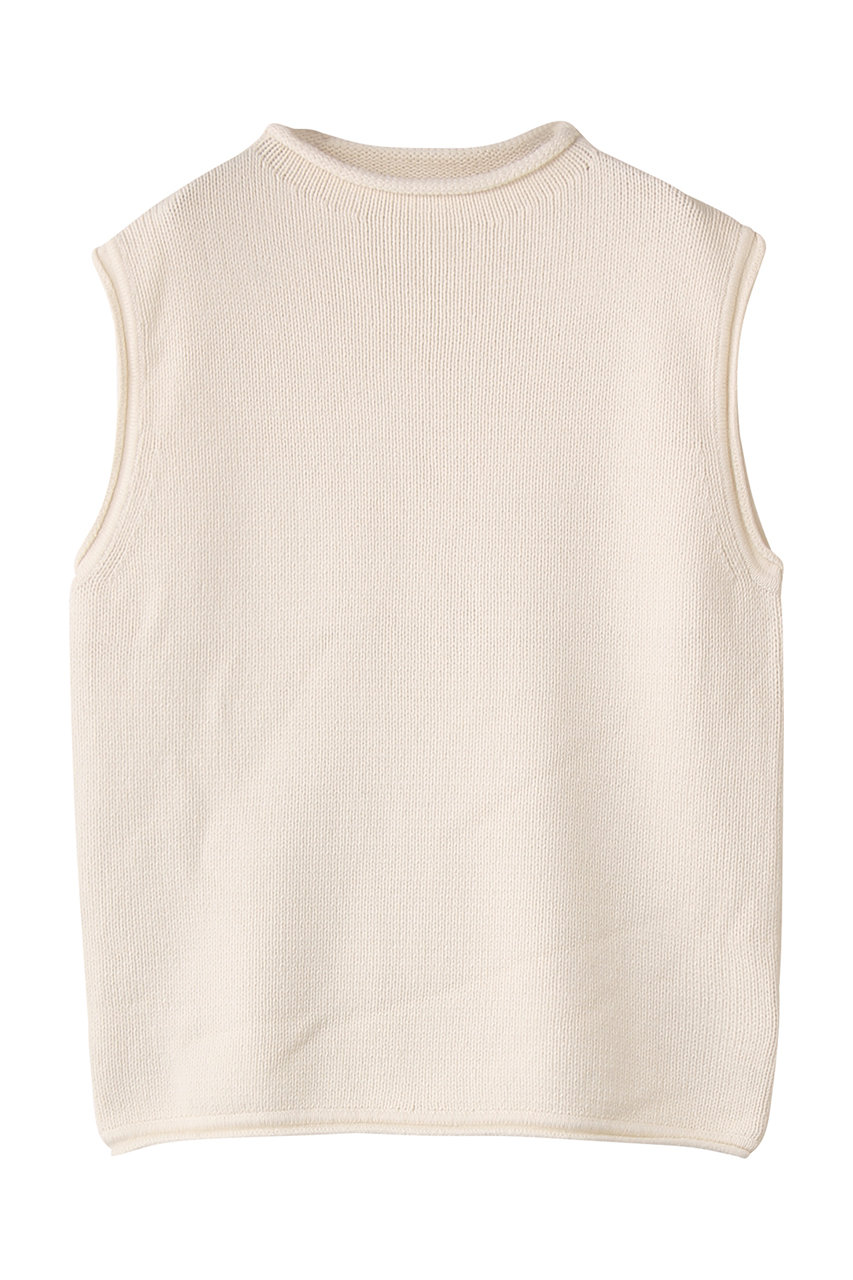 コットンブレンドニットプルオーバー