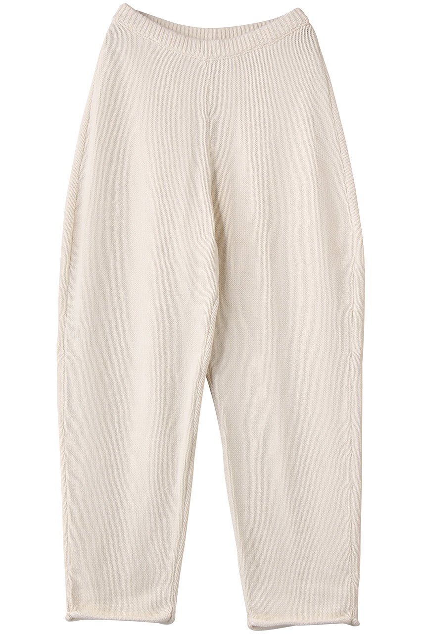 コットンブレンドニットパンツ
