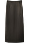アセテートサテンナロースカート ハー/HER. ダークブラウン