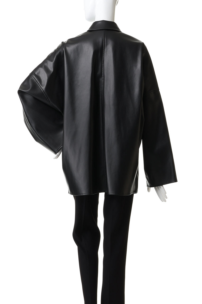 HER.(ハー)｜合皮ビッグCPOジャケット/ブラック の通販｜ELLESHOP