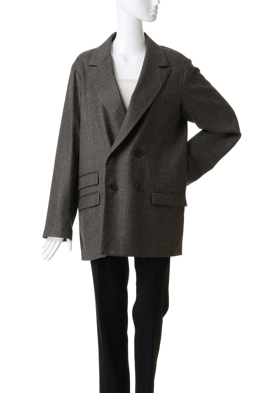 HER.(ハー)｜サキソニーダブルブレストジャケット/グレー の通販