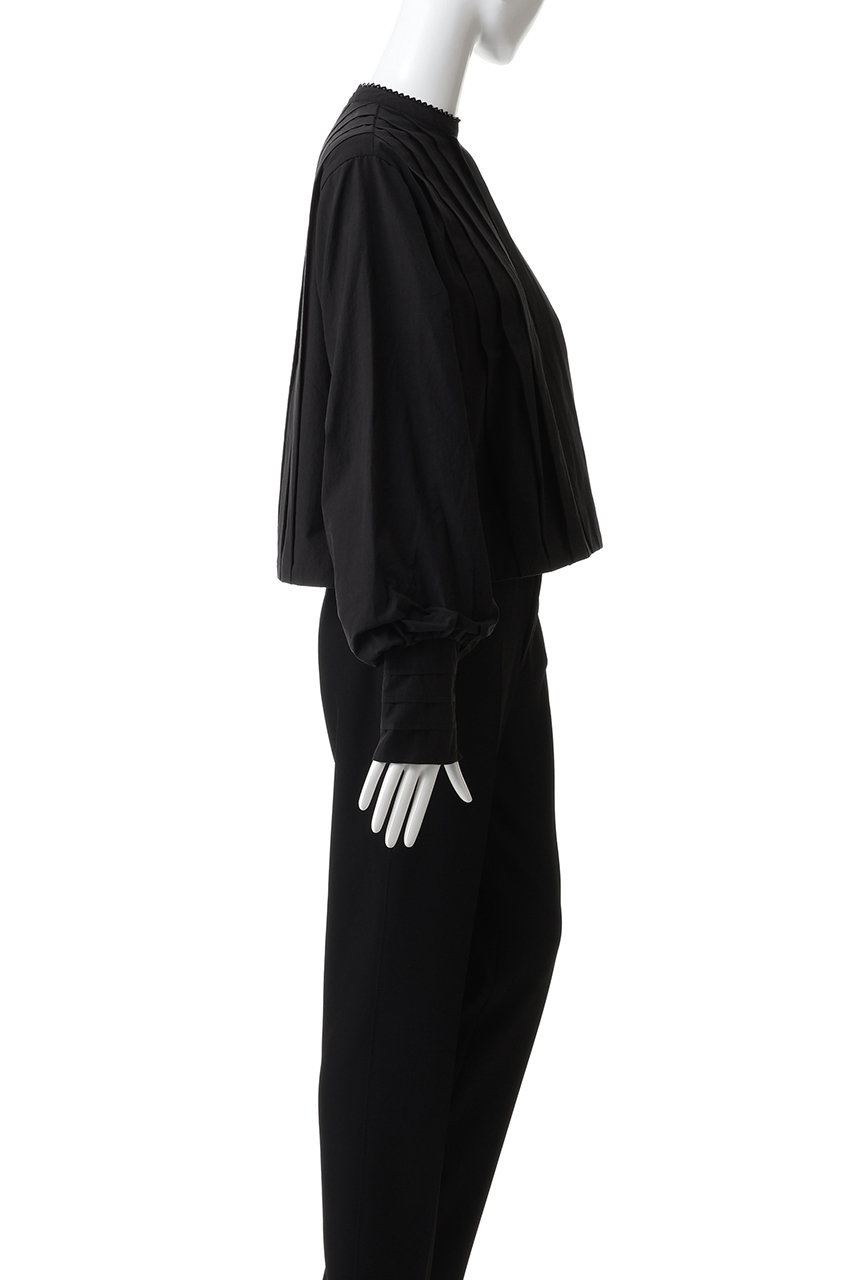 HER.(ハー)｜コットンタックブラウス/ブラック の通販｜ELLESHOP