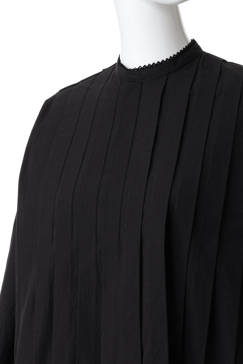 HER.(ハー)｜コットンタックブラウス/ブラック の通販｜ELLESHOP