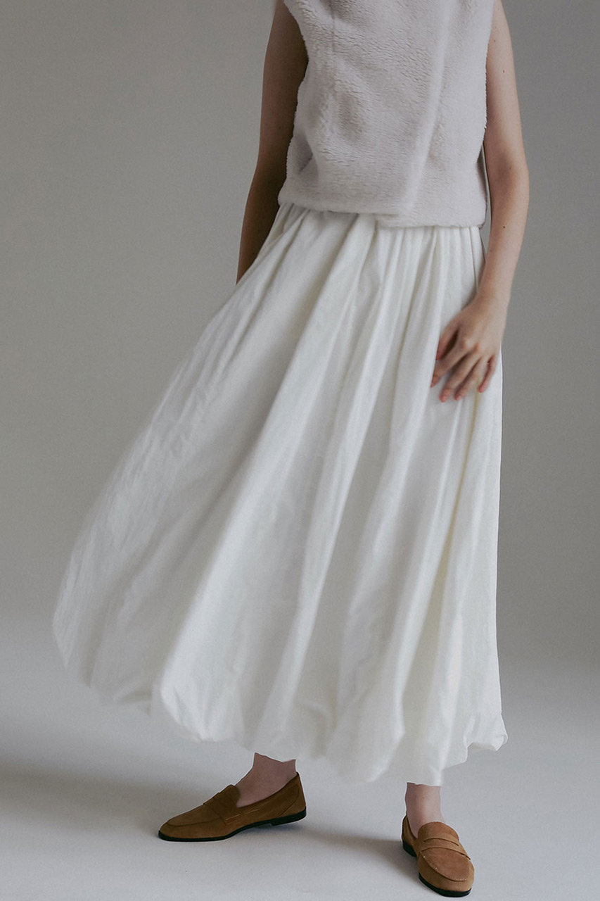 HER.(ハー)｜ワッシャーバルーンマキシスカート/オフホワイト の通販