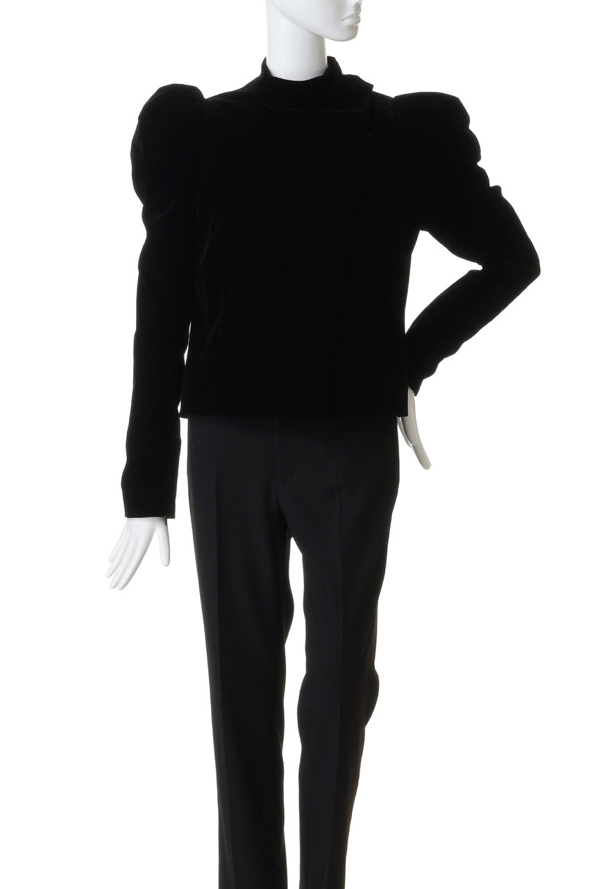 HER. ベロアパワーショルダー HER.(ハー)｜ベロアパワーショルダー/ブラック の通販｜ELLESHOP