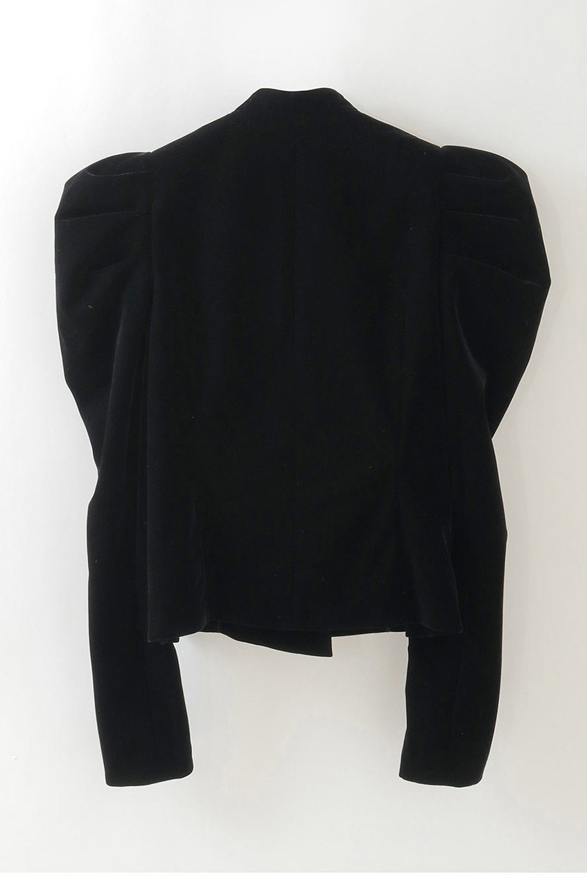 HER. ベロアパワーショルダー HER.(ハー)｜ベロアパワーショルダー/ブラック の通販｜ELLESHOP