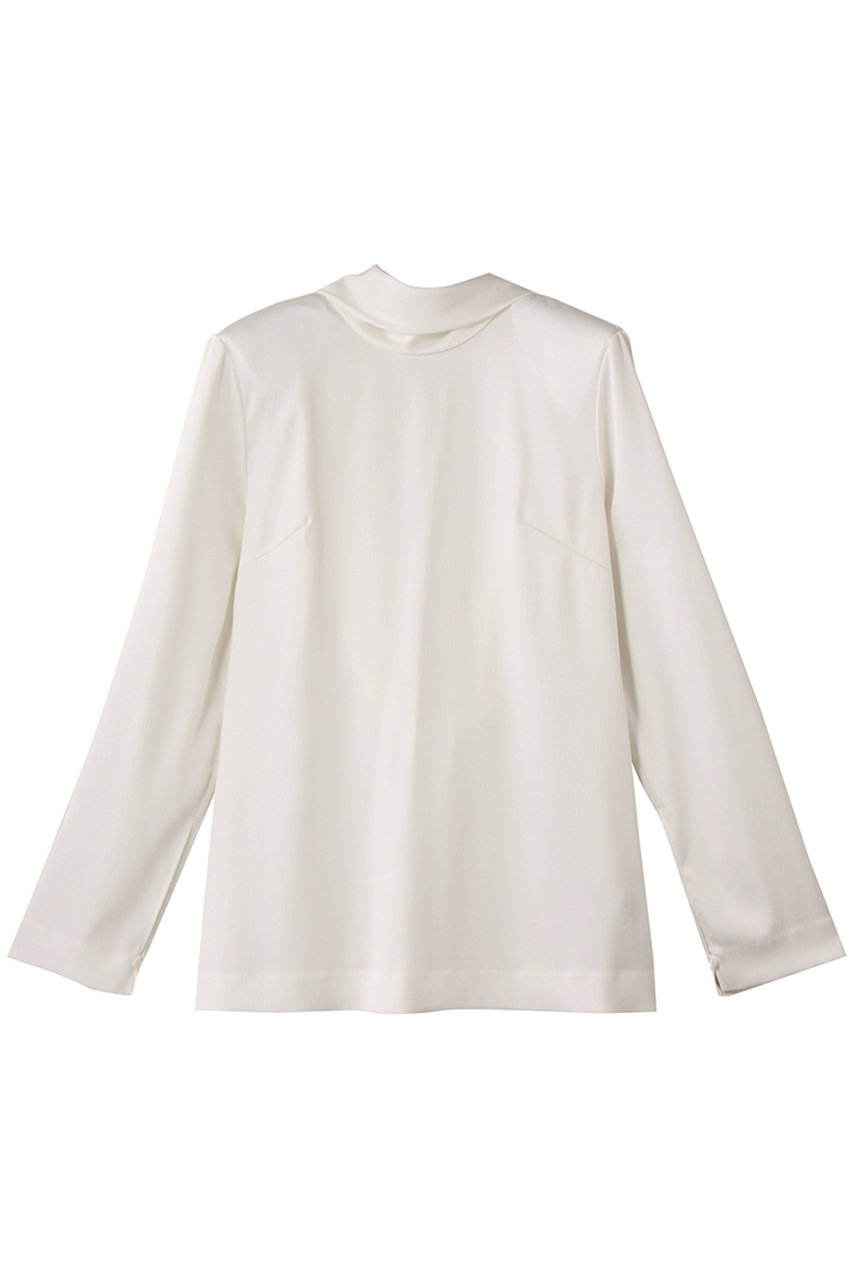 サテンドレープブラウス