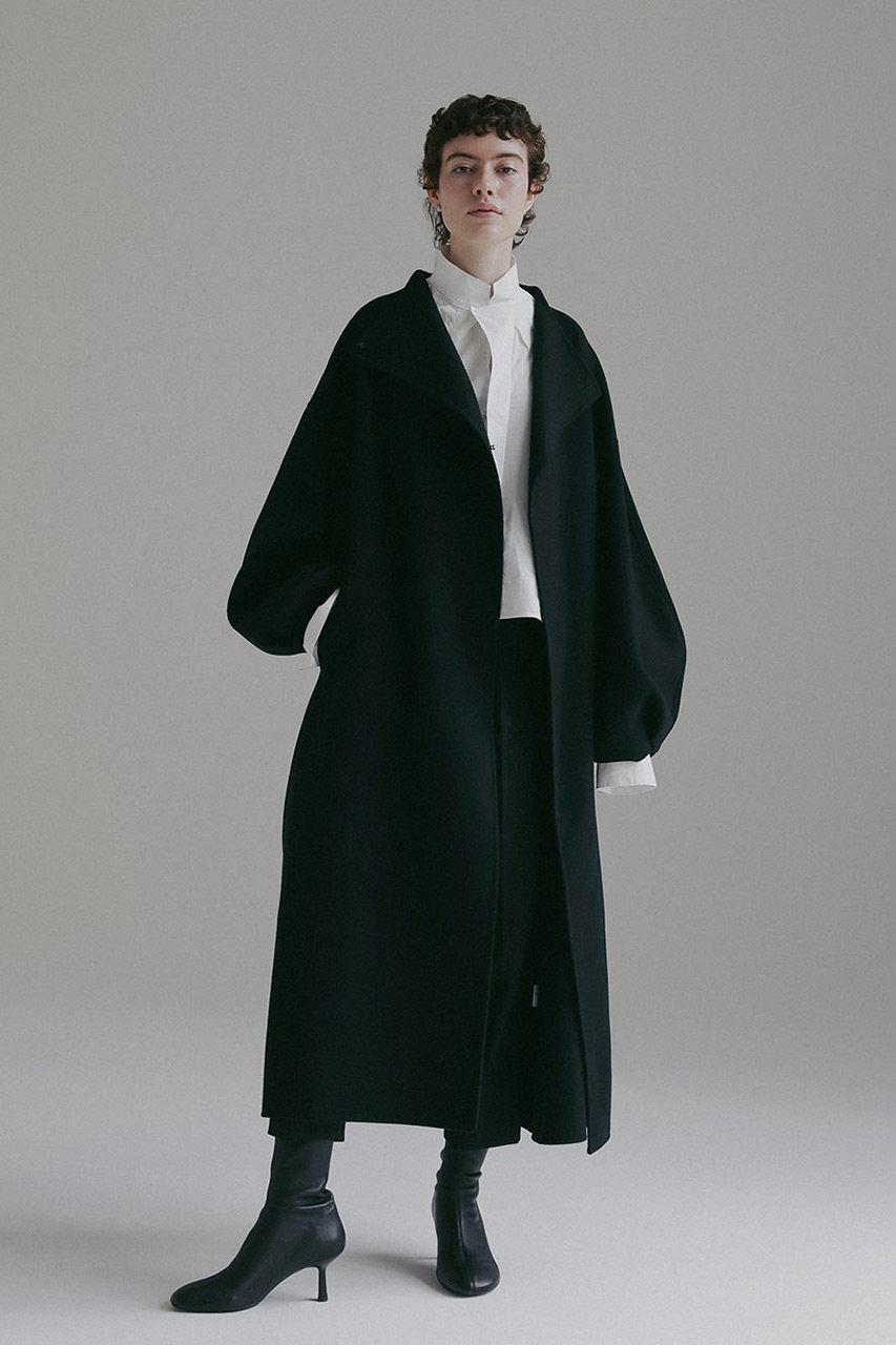 【美品】ロンハーマン ミドルウールコート　ブラック　Mサイズ HER.(ハー)｜ウールリバードルマンコート/ブラック の通販｜ELLESHOP