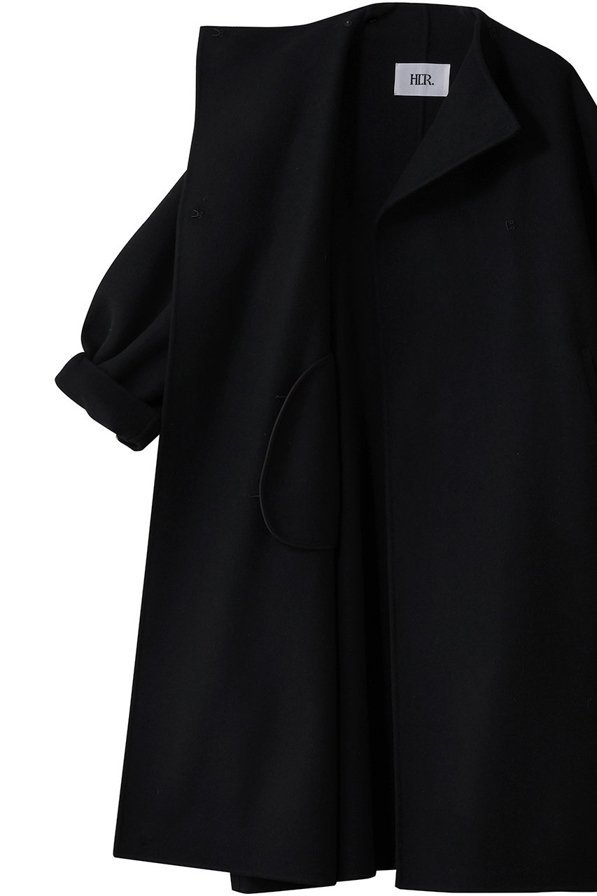 HER.(ハー)｜ウールリバードルマンコート/ブラック の通販｜ELLESHOP