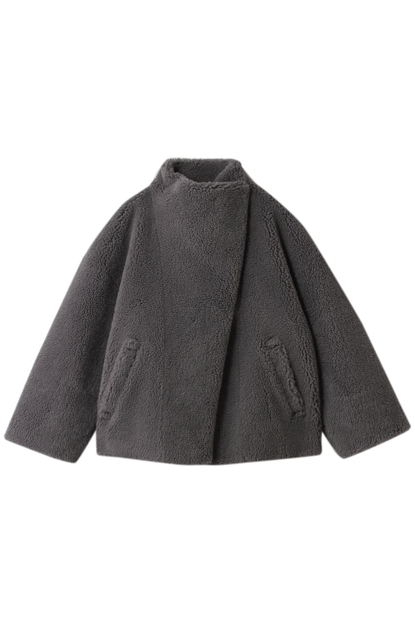 スタンドカラーボアコート