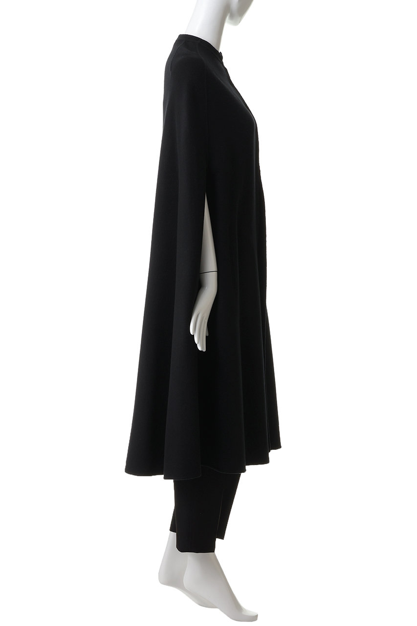 HER.(ハー)｜カシミヤブレンドロングケープ/ブラック の通販｜ELLESHOP