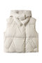 フーデッドダウンベスト ハー/HER. オフホワイト