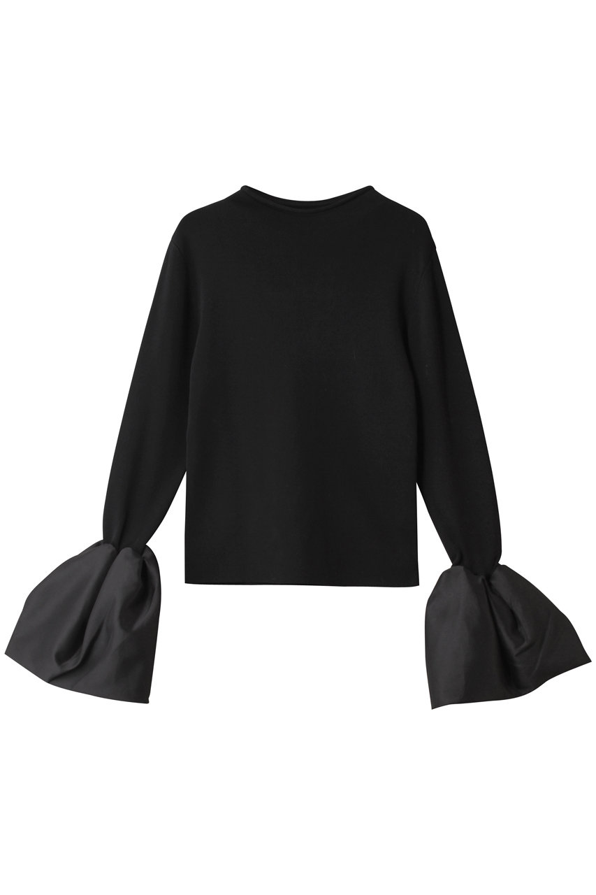 HER. ボリュームフレアスリーブニットプルオーバー (ブラック, F) ハー ELLE SHOP