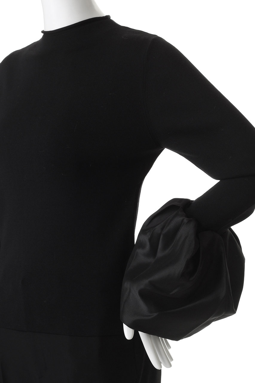 HER.(ハー)｜ボリュームフレアスリーブニットプルオーバー/ブラック の