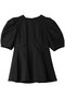 コットンフォルムペプラムブラウス ハー/HER. ブラック