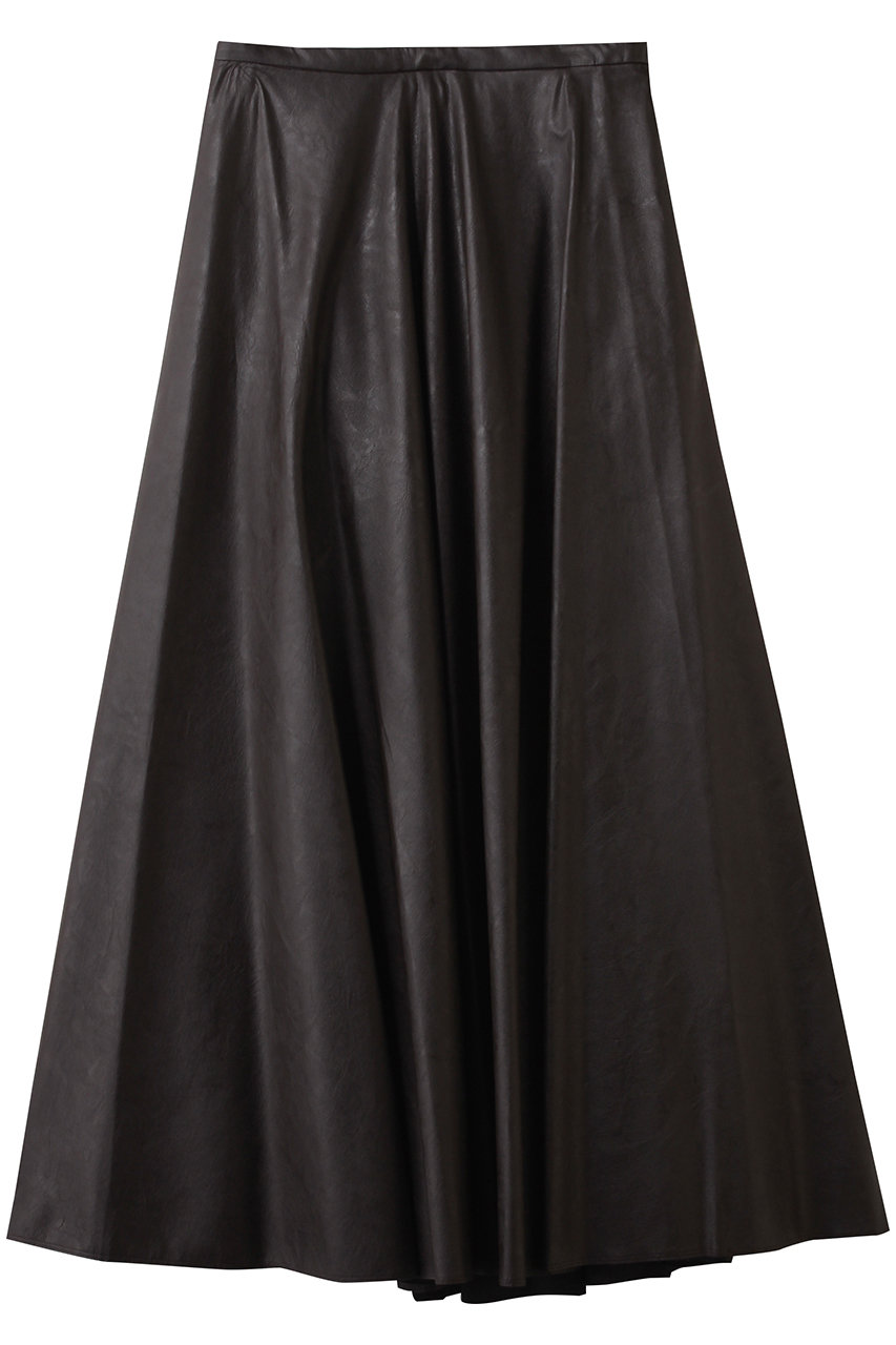 ハー/HER.のフェイクレザーマキシフレアスカート(ダークブラウン/7054902)