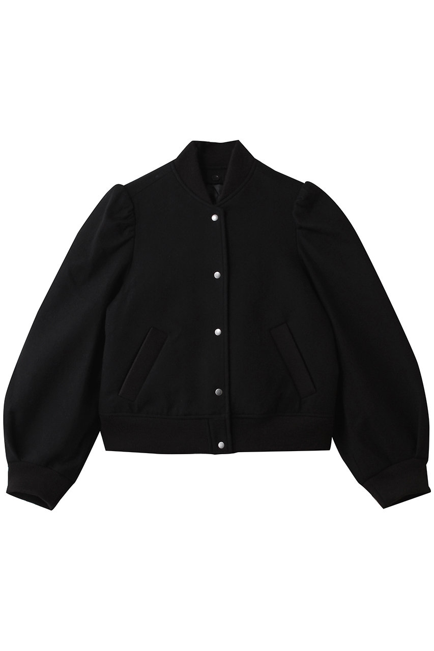 HER. キルティングライナー付きメルトンブルゾン (ブラック, F) ハー ELLE SHOP HER. キルティングライナー付きメルトンブルゾン (ブラック, F) ハー ELLE SHOP