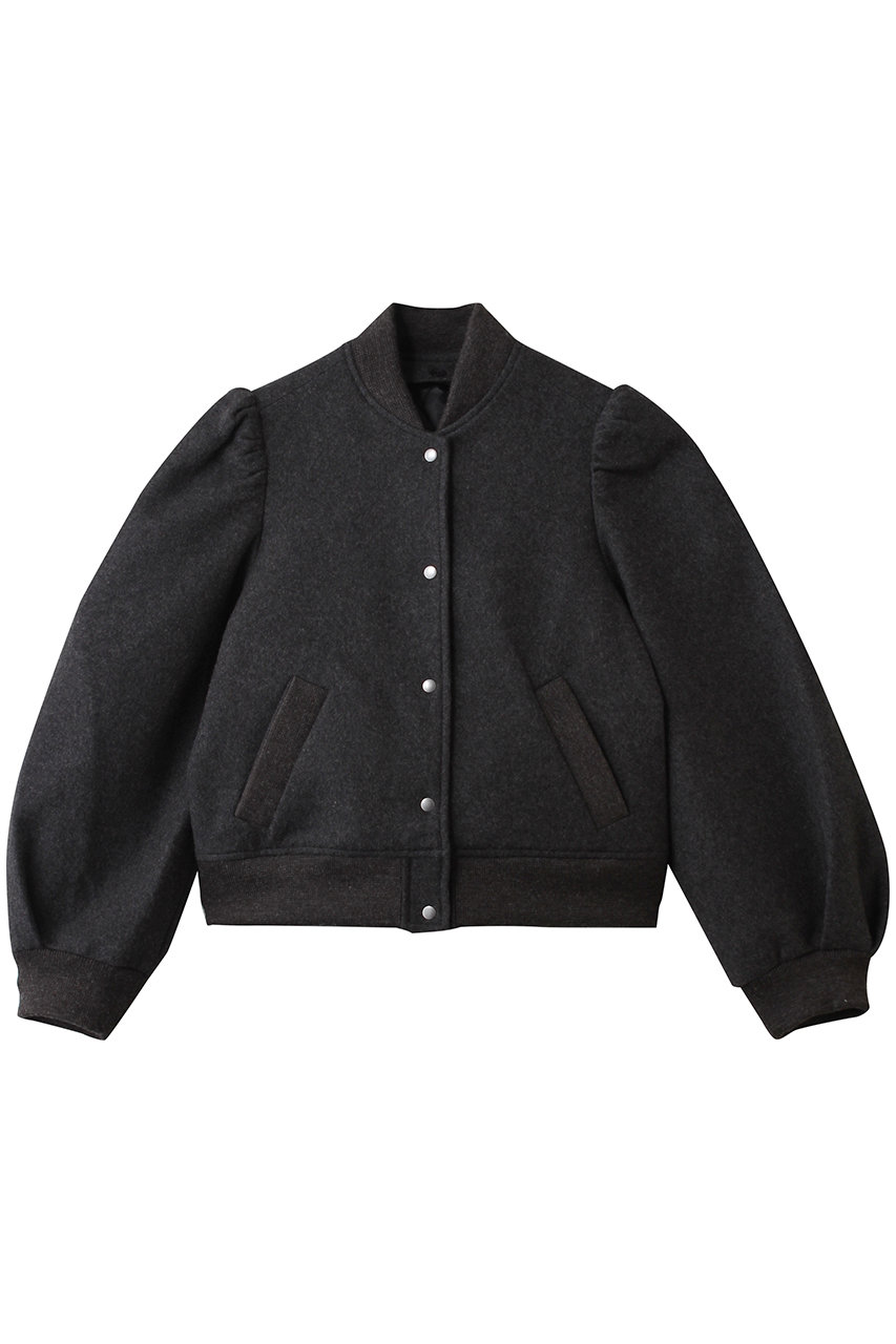 HER. キルティングライナー付きメルトンブルゾン (チャコールグレー, F) ハー ELLE SHOP HER. キルティングライナー付きメルトンブルゾン (チャコールグレー, F) ハー ELLE SHOP