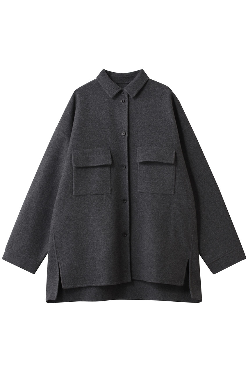 ハー/HER.のメルトンリバーシャツジャケット(チャコールグレー/7054401)