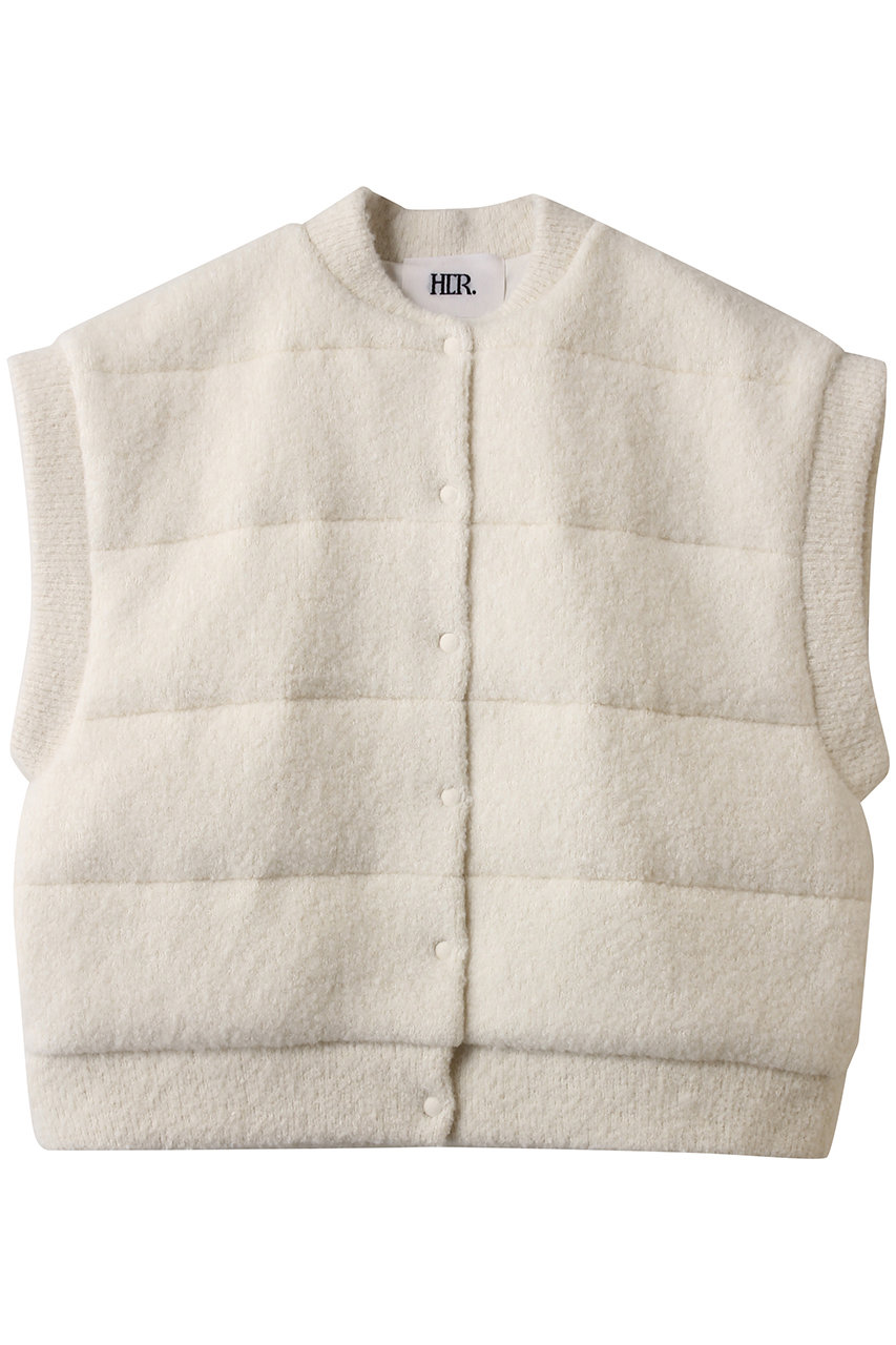 アルパカブレンド中綿ニットベスト