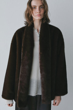 ハー/HER.のファーライクショールジャケット(110800/110801)