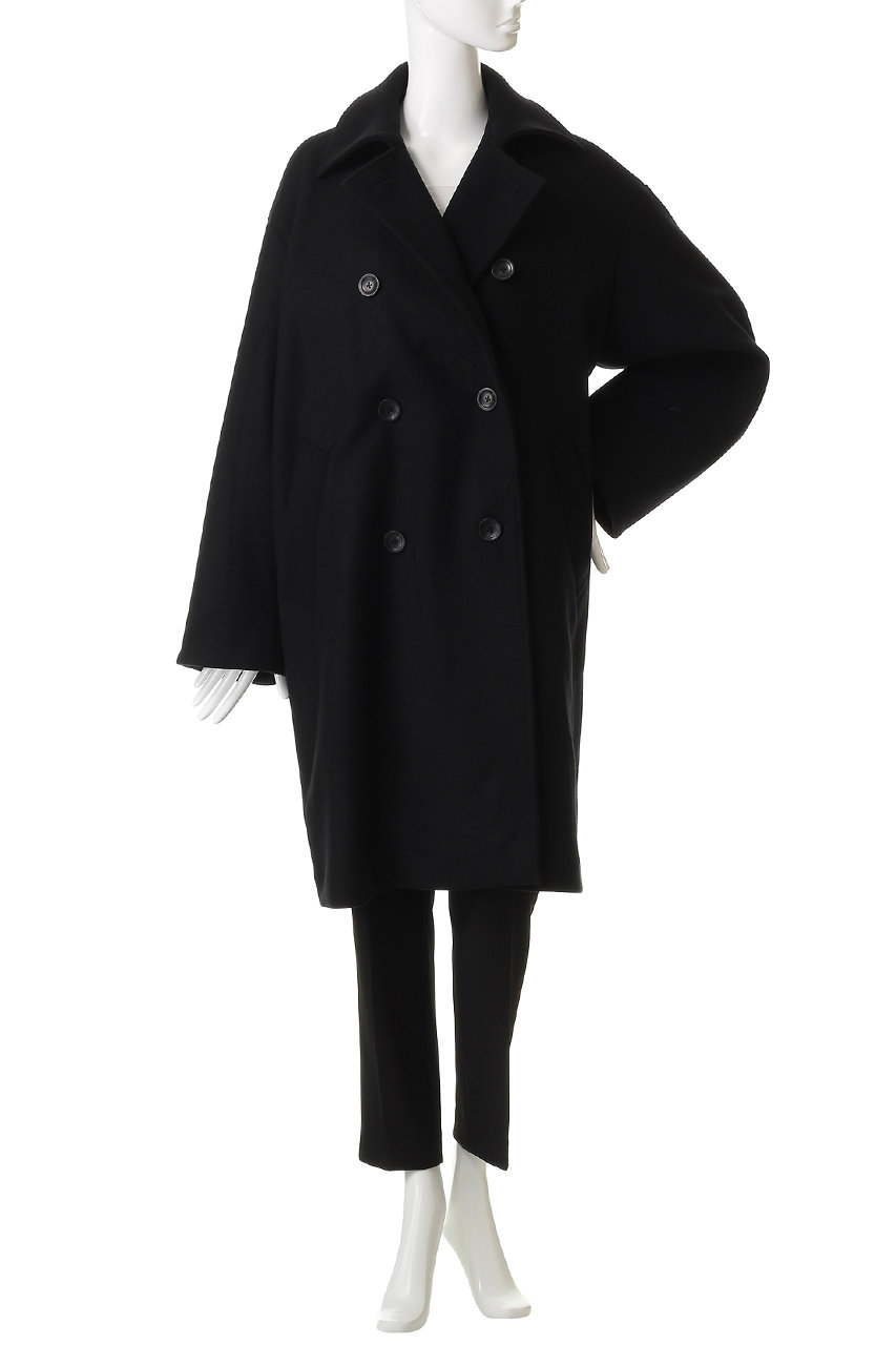 HER.(ハー)｜ウールダブルオーバーコート/ブラック の通販｜ELLESHOP