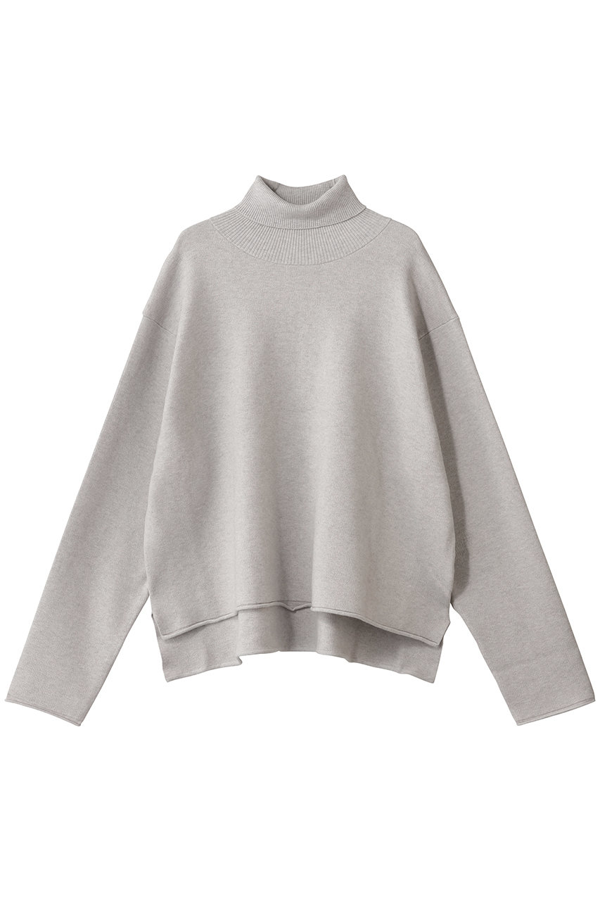 コットンカシミヤスタンドカラーニット