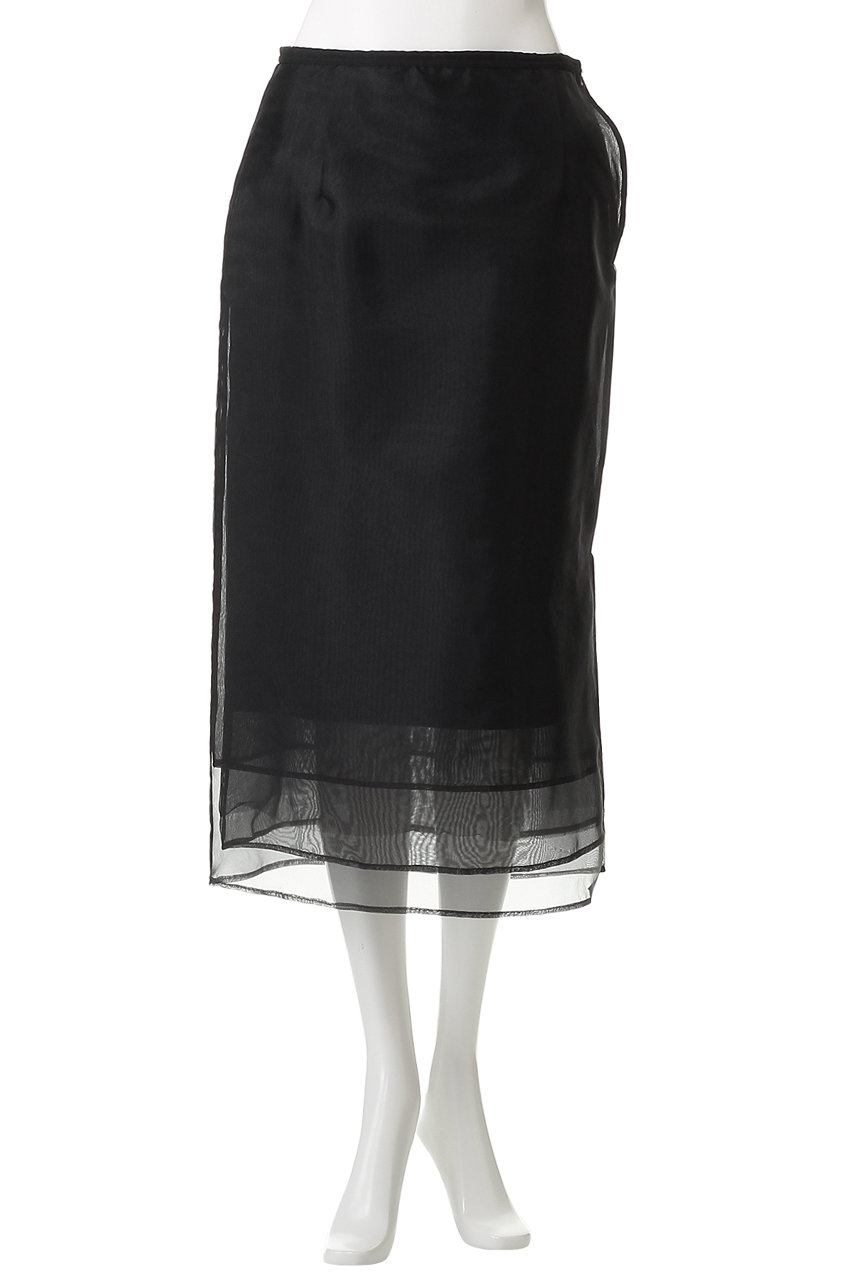 【新品同様】HER ハー　マットオーガンジースカート　ブラック　サイズ1 HER.(ハー)｜マットオーガンジースカート/ブラック の通販｜ELLESHOP