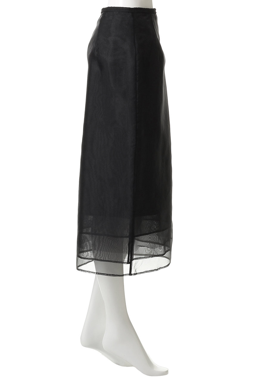 【新品同様】HER ハー　マットオーガンジースカート　ブラック　サイズ1 HER.(ハー)｜マットオーガンジースカート/ブラック の通販｜ELLESHOP