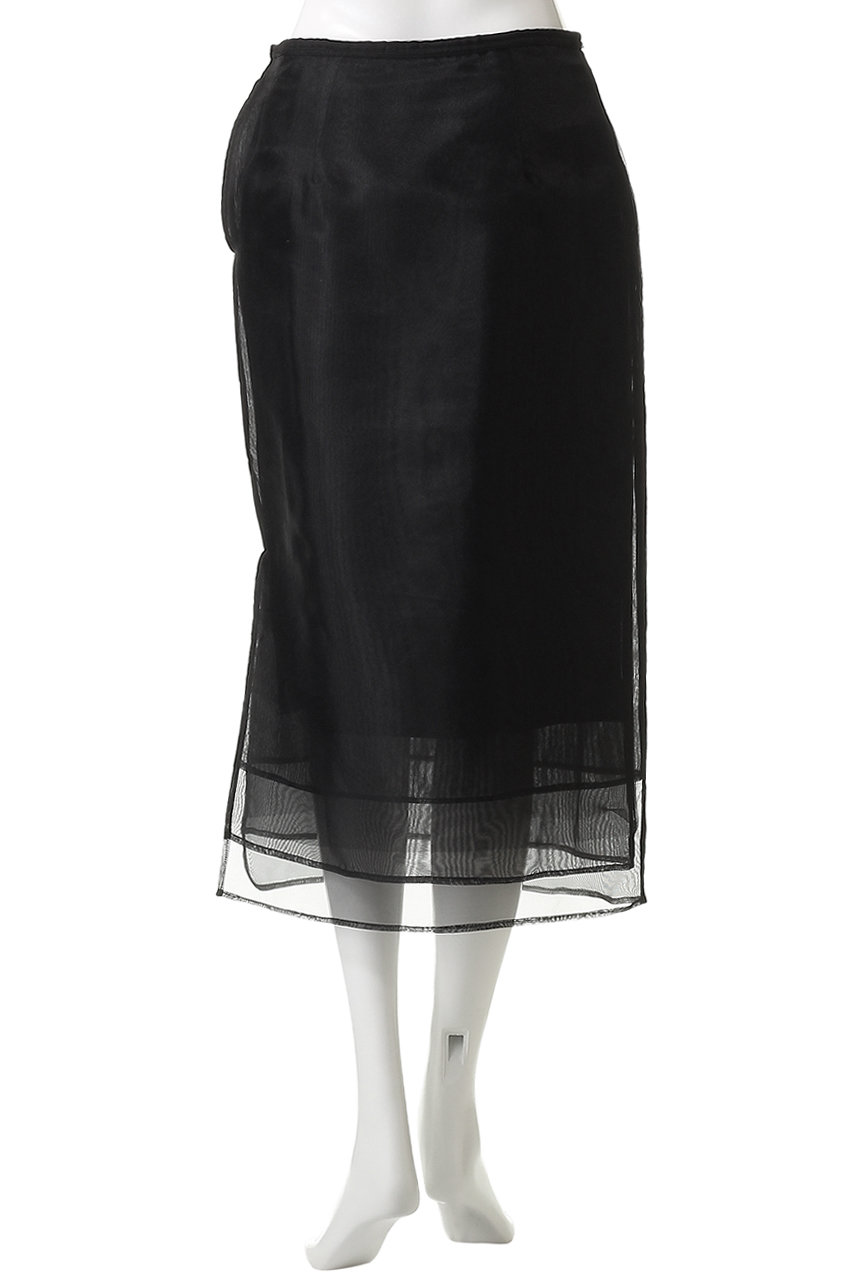 HER.(ハー)｜マットオーガンジースカート/ブラック の通販｜ELLESHOP