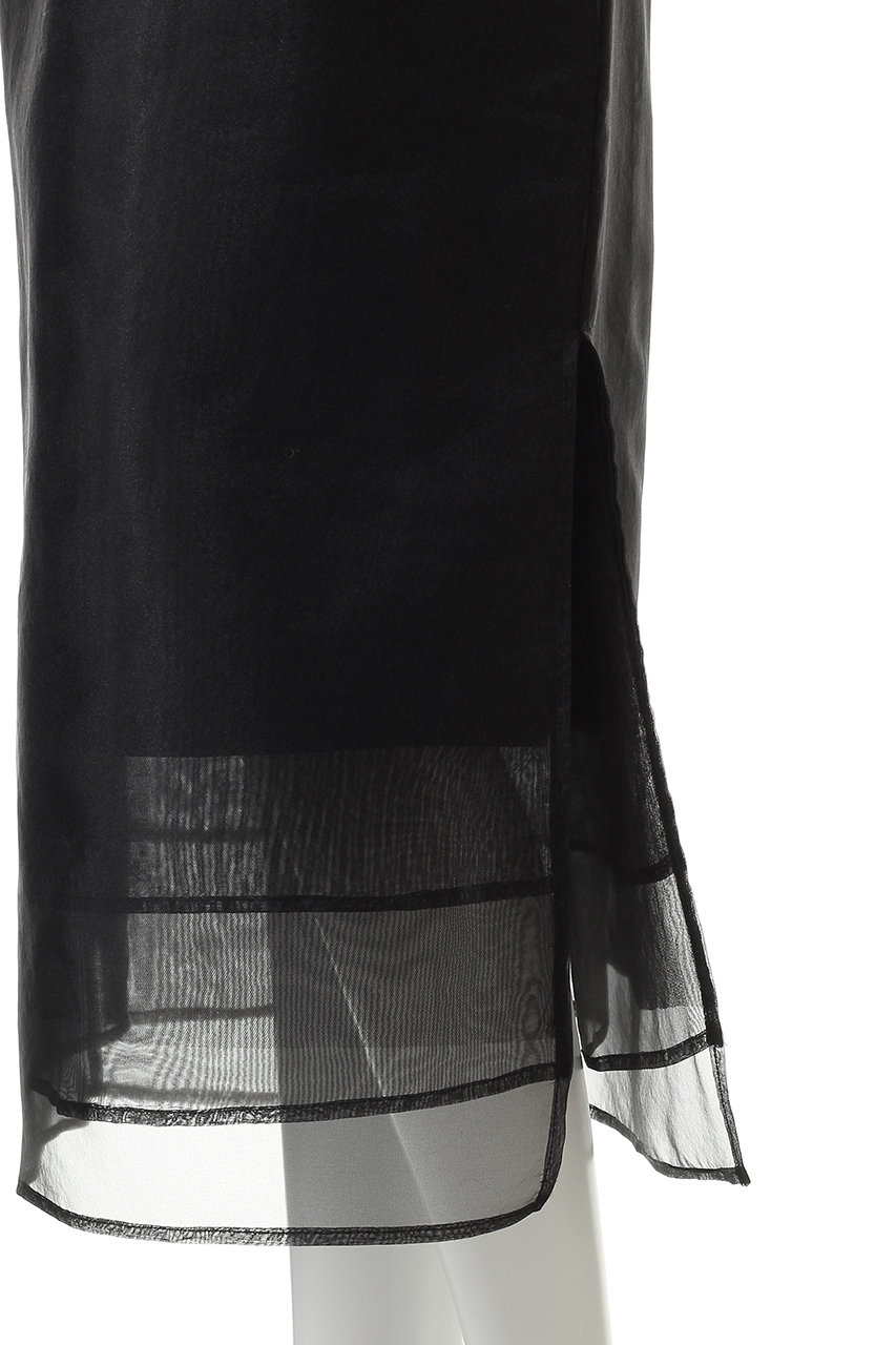 HER.(ハー)｜マットオーガンジースカート/ブラック の通販｜ELLESHOP